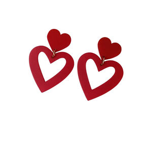 NWT Women's Red Heart Earrings